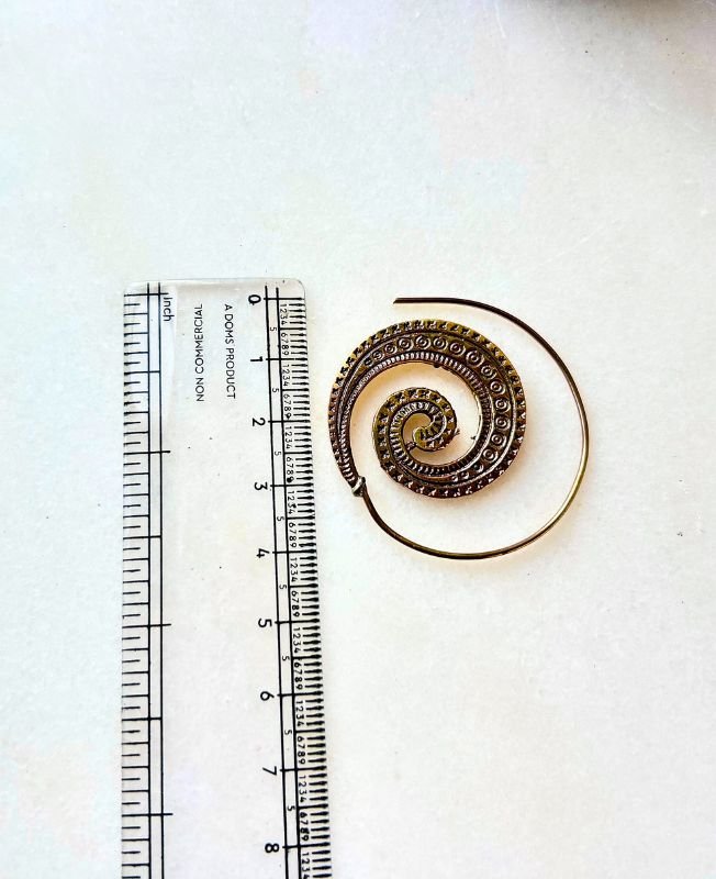 5/20 Pairs Charming Spiral Filigree Brass Earrings - Image 3