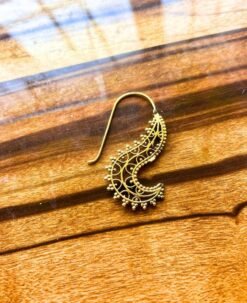 Alternative view of 5/20 Pairs Paisley Spiral Filigree Brass Earrings