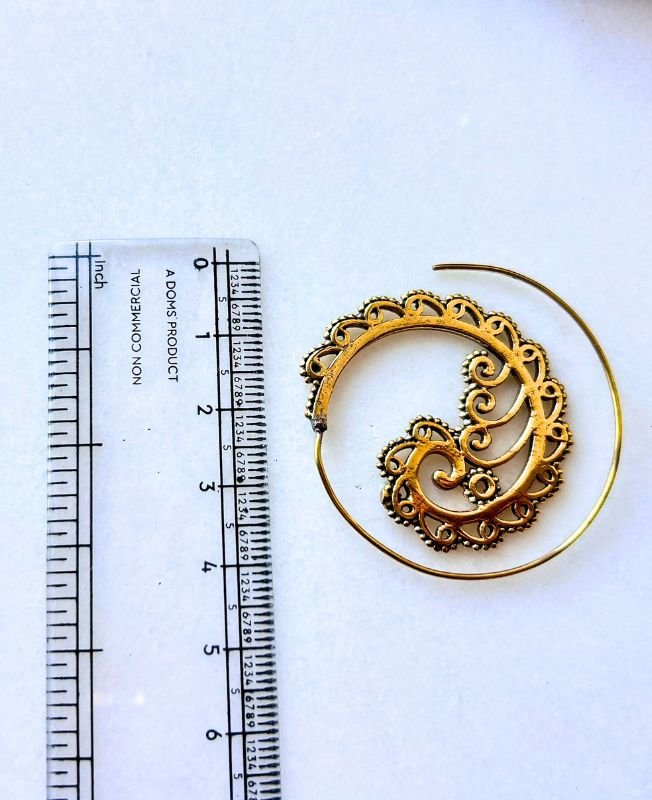 5/20 Pairs Elegant Spiral Filigree Brass Earrings - Image 3