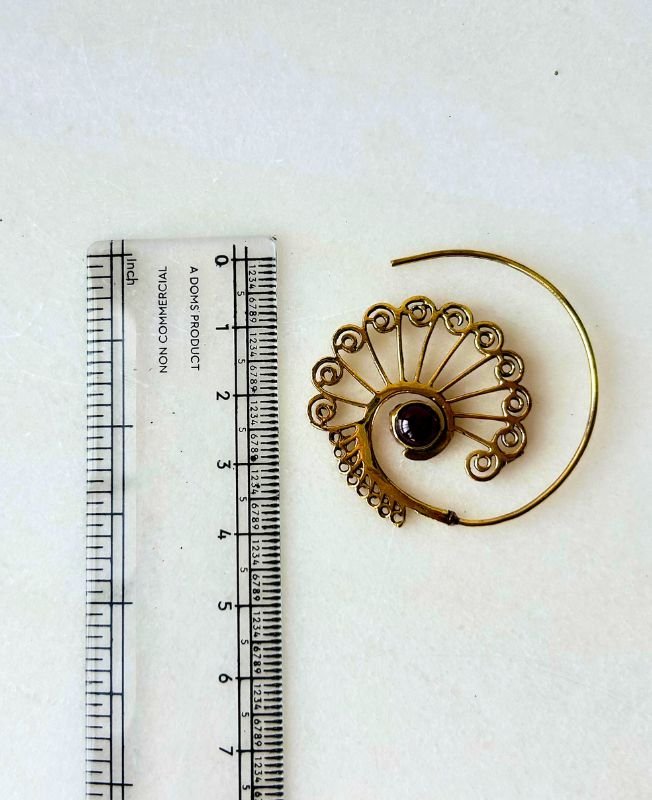 5/20 Pairs Spiral Coiled Filigree Brass Earrings - Image 3