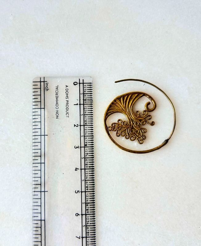 5/20 Pairs Artistic Spiral Bohemian Brass Earrings - Image 3