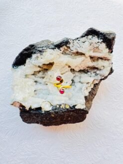 Alternative view of 5/20 Pieces Double Garnet Spiral Brass Ring