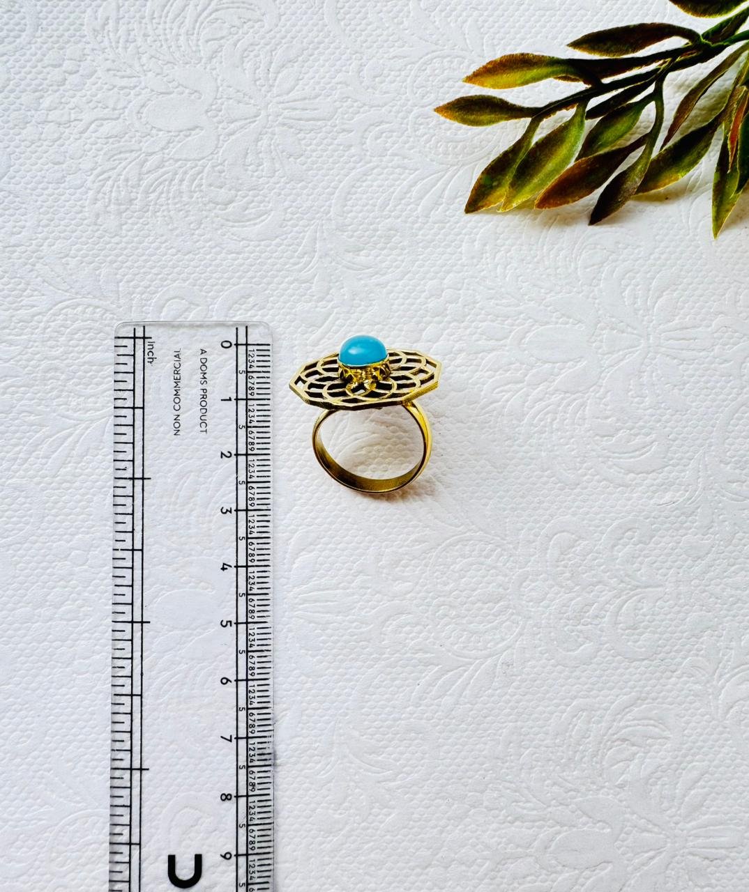 5/20 Pieces Lotus Grid Brass Ring - Image 3