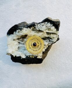 Alternative view of 5/20 Pieces Mandala Amethyst Brass Ring