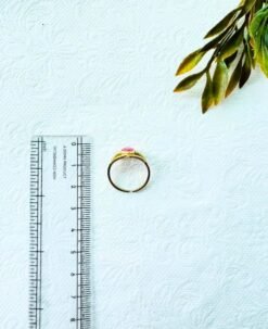 Alternative view of 5/20 Pieces Pink Gemstone Brass Ring