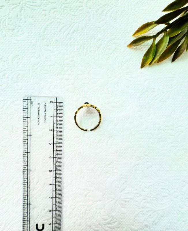 5/20 Pieces Lotus Flower Adjustable Brass Ring - Image 3