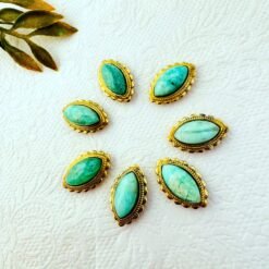 Alternative view of Amazonite Marquise Grooved Stones Connectors