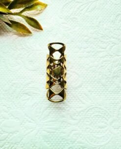 Alternative view of Triangular Brass Dreadlock Bead