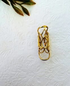 Alternative view of Lotus Brass Dreadlock Bead