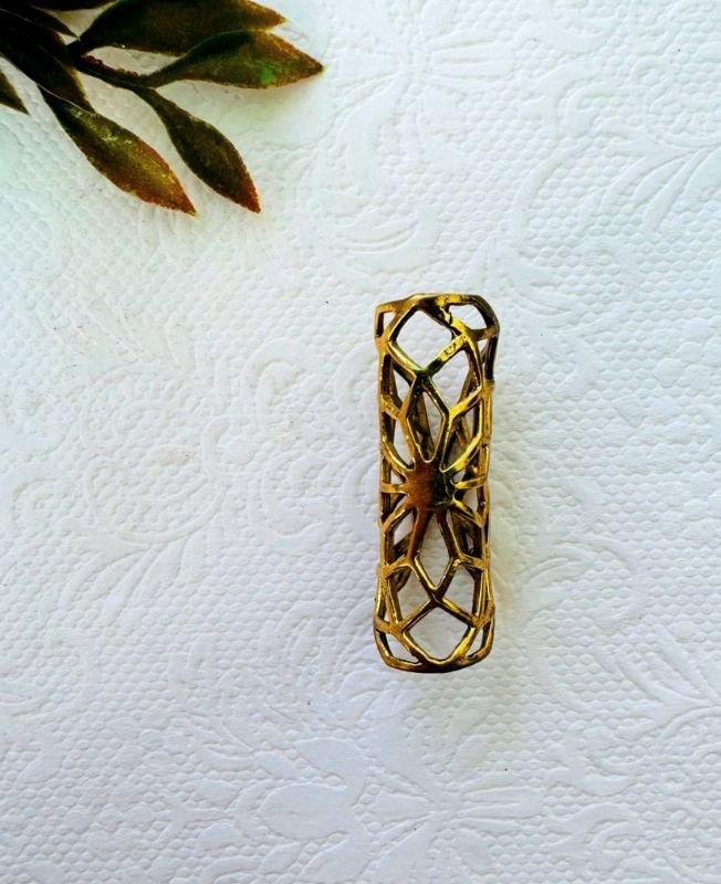 Starburst Brass Dreadlock Bead - Image 2