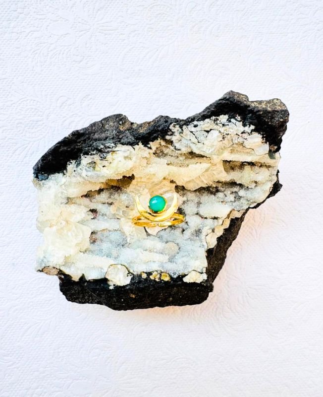 5/20 Pieces Crescent Moon Brass Ring - Image 2