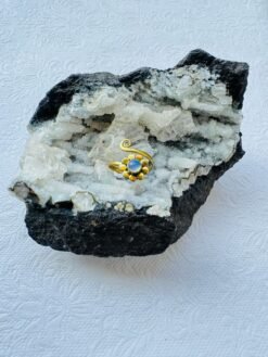 Alternative view of 5/20 Pieces Moonstone Spiral Flower Brass Ring