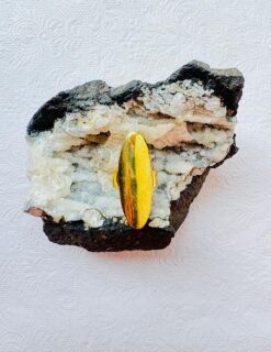 Alternative view of 5/20 Pieces Elongated Shield Brass Ring