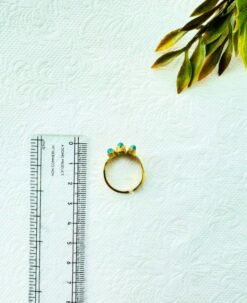 Alternative view of 5/20 Pieces Triple Turquoise Brass Ring