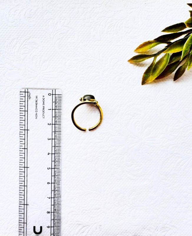 5/20 Pieces Labradorite Stone Brass Ring - Image 3