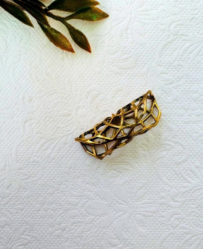 Starburst Brass Dreadlock Bead - Image 3