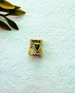 Alternative view of Heart Brass Dreadlock Bead