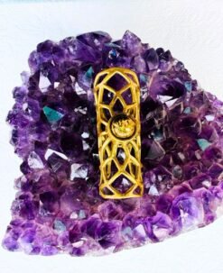 Lattice Pattern Brass Dreadlock Bead