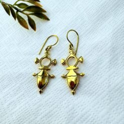 Alternative view of 5/20 Pairs Tribal Tuareg Inspired Dangles Brass Earrings