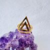 5/20 Pieces Nested Triangle Brass Ring