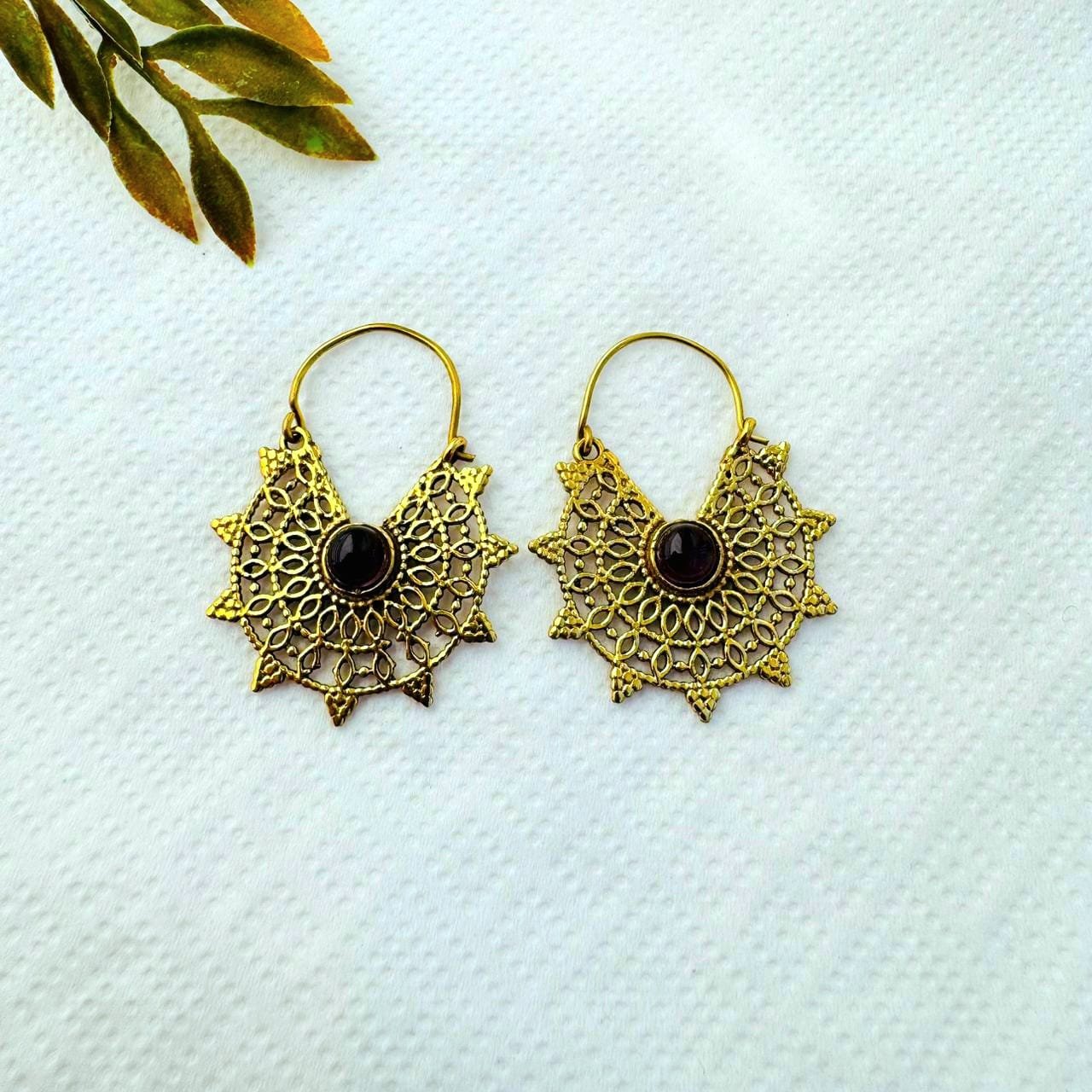 5/20 Pairs Vintage Tribal Brass Earrings - Image 2