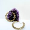 5/20 Pairs Scalloped Filigree Hoop Brass Earrings
