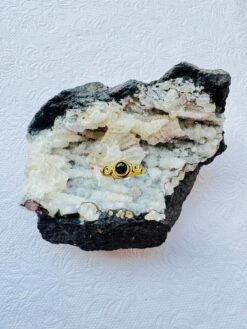 Alternative view of 5/20 Pieces Black Onyx Stone Brass Ring