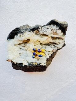 Alternative view of 5/20 Pieces Blue Lapis Stone Spiral Brass Ring