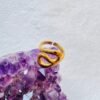5/20 Pieces Wave Adjustable Brass Ring