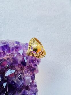 5/20 Pieces Skull Adjustable Brass Ring