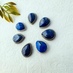 Alternative view of Lapis Lazuli Teardrop Grooved Stones Connectors
