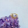 5/20 Pieces Crescent Moon Filigree Brass Ring