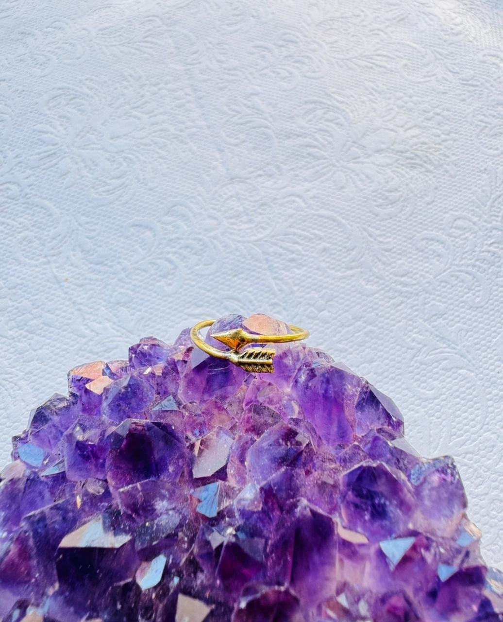 5/20 Pieces Arrow Spiral Brass Ring