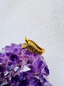 5/20 Pieces Zebra Head Brass Ring