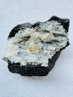 Alternative view of 5/20 Pieces Celtic Inspired Endless Knot Brass Ring