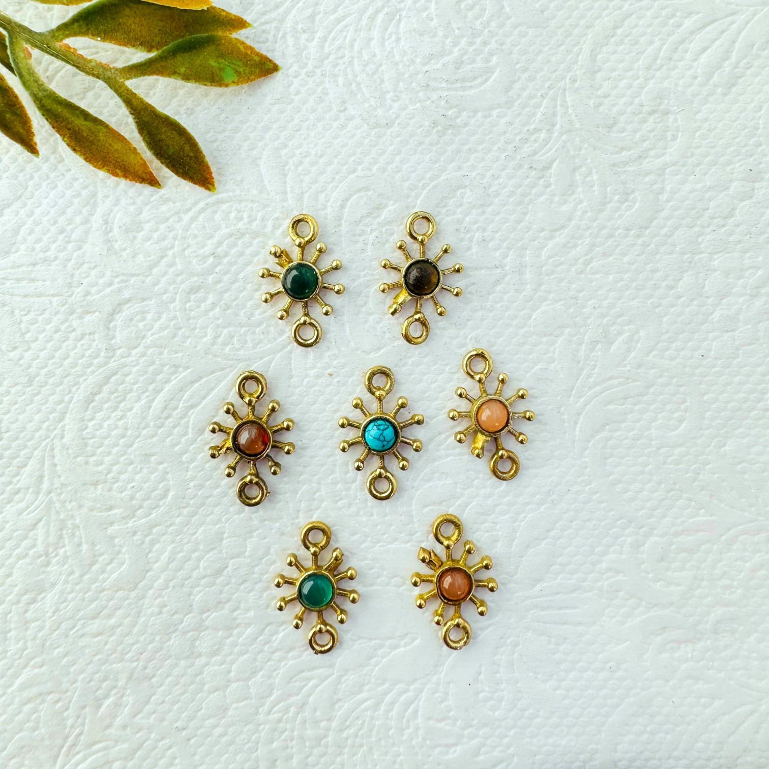 Mandala Brass Gemstone Connectors - Image 3