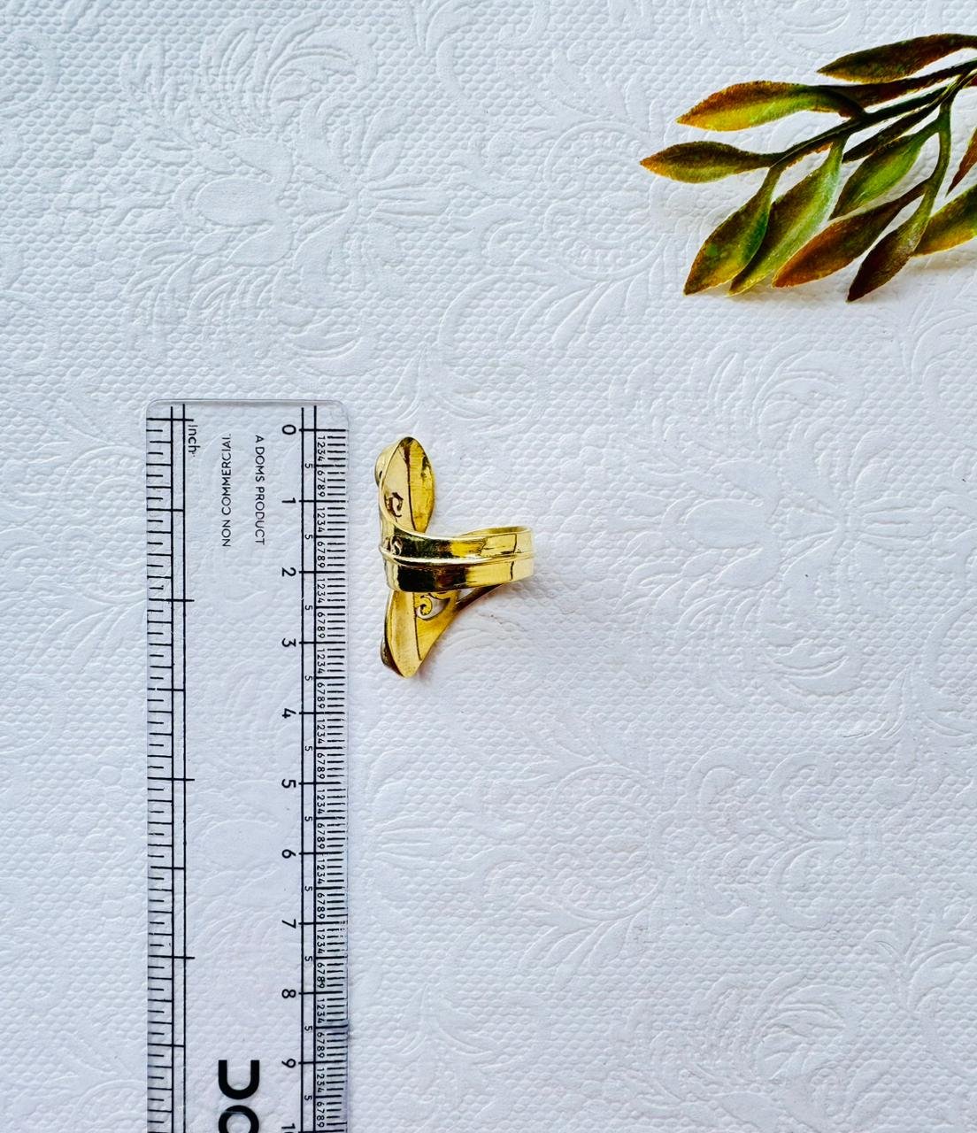 5/20 Pieces Dual Amethyst Stones Brass Ring - Image 3