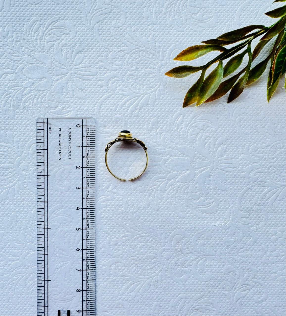 5/20 Pieces Black Onyx Stone Brass Ring - Image 3