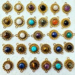 Floret Brass Gemstone Connectors