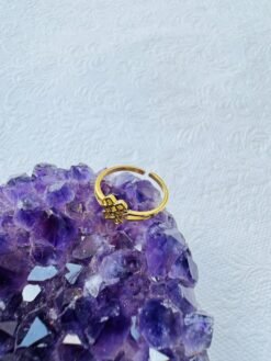 5/20 Pieces Celtic Inspired Endless Knot Brass Ring