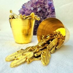 Alternative view of Feather Shape Brass Charms