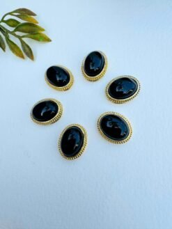 Alternative view of Black Onyx Grooved Stones Connectors