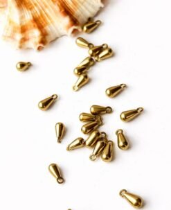 12MM Teardrop Brass Charms