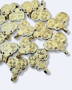 Double Spiral Filigree Brass Charms