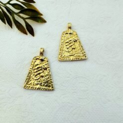 Alternative view of Trapezoid Figure Brass Pendant