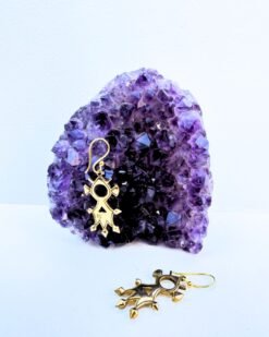 5/20 Pairs Spike Tribal Drop Brass Earrings