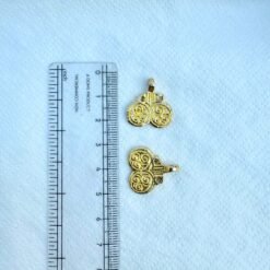 Alternative view of Double Spiral Filigree Brass Charms