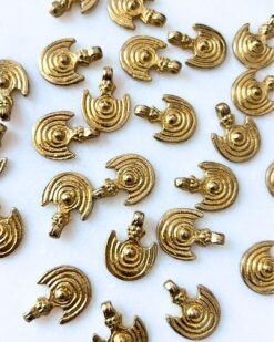 Crescent Brass Charm