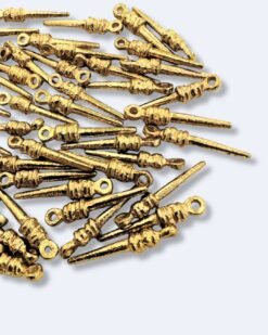 Mini Spear Brass Charms
