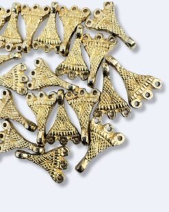 Triple Loop Fan Brass Charms